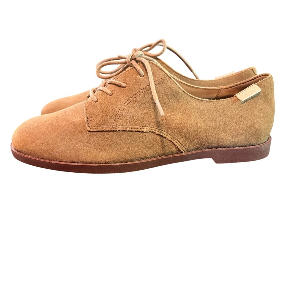 Bass Emmie‎ II Women's Lace-Up Oxford Shoes 8.5M Tan Suede Leather Upper Preppy